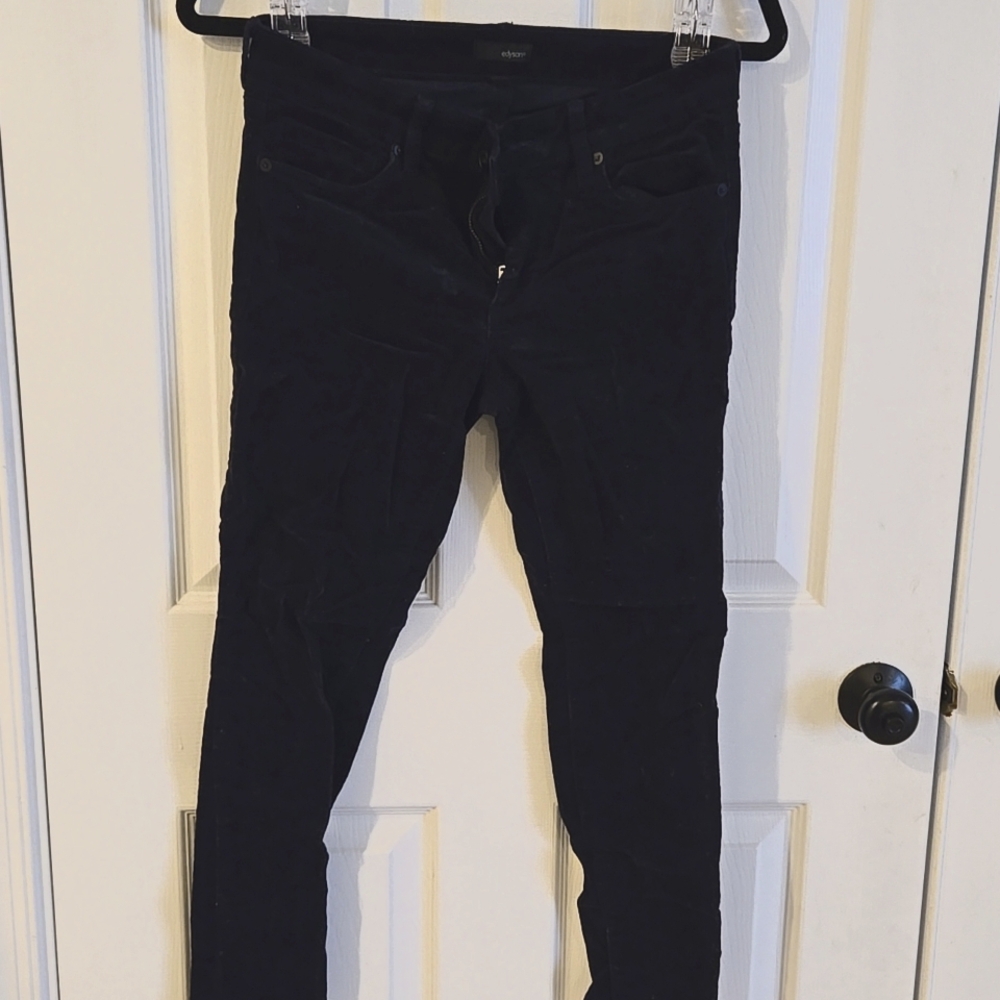 Petite Edison navy blue skinny corduroy pants